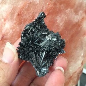 Stibnite crystals
